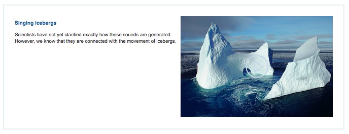 Singing Icebergs